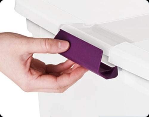 Sterilite 6 Qt ClearView Latch Storage Box, Stackable Bin with Latching Lid, Plastic Container to Organize Shoes in Closet, Clear Base, Lid, 12-Pack - Image 2