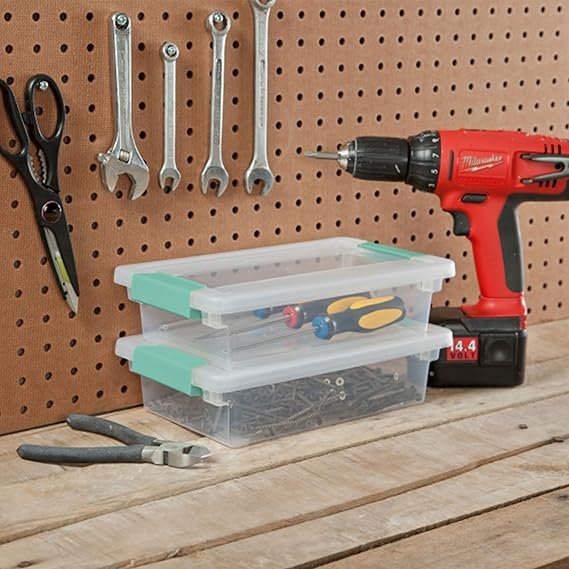 Sterilite 6-Pack Plastic Bins with Lids, Clear Shoe Boxes & Containers, Small, 6 Qt - Image 4